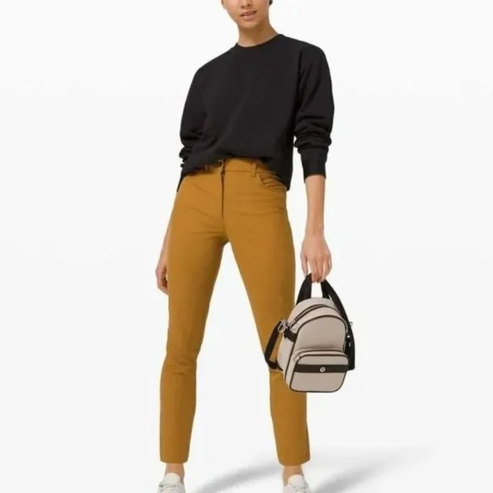Lululemon‎ High Rise 5 Pocket City Sleek Pant Spiced Bronze Tan Size 4